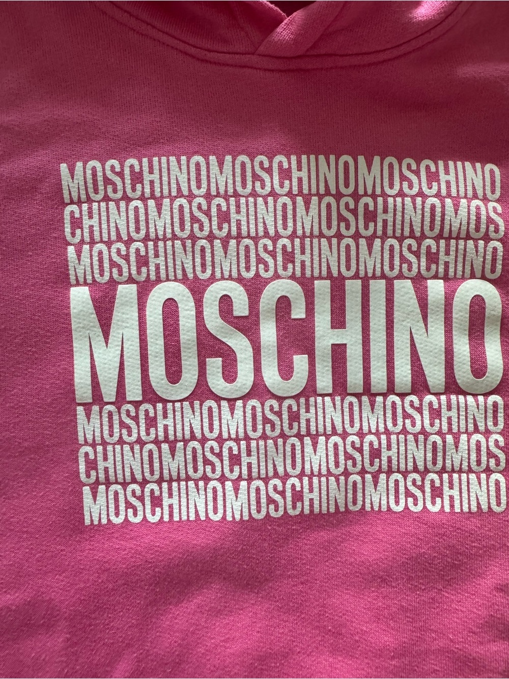 Moschino Kids Girls Logo Hoodie Hot Pink Size 10 - Picture 5 of 7